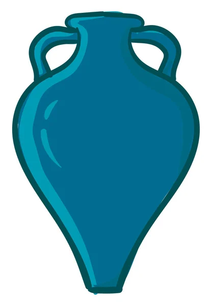 Schilderij van een blauwe kruik vector of kleur illustratie — Stockvector