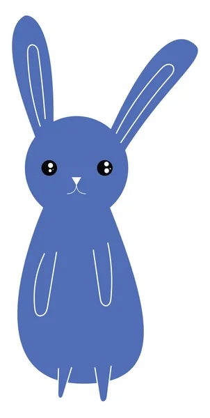 Рисунок вектора кролика синего цвета или цветной иллюстрации — стоковый вектор