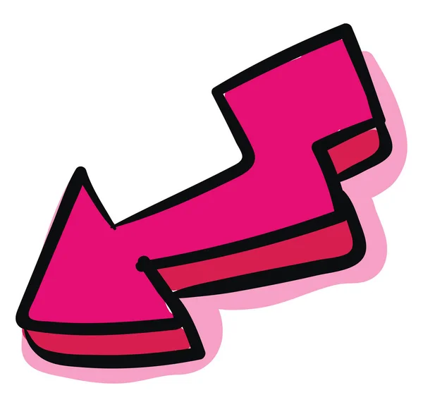 Růžová šipka klepněte na symbol ikony ukazatele myši nebo na barvu nepravého — Stockový vektor