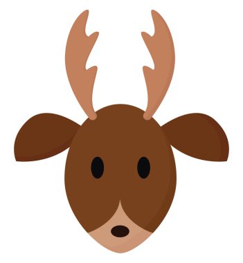 Bir geyik vektörünün veya renk çiziminin yüzünün küçük resmi