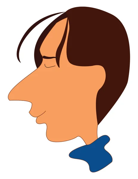 Uomo cartone animato impostato su sfondo bianco isolato visto dal sid — Vettoriale Stock