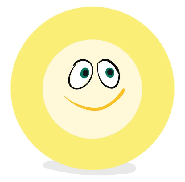 Emoji funny happy yellow-colored plate vector or color illustrat — Stock Vector