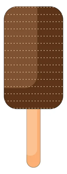 Clipart van een stok chocolade ijs vector of kleur illustrat — Stockvector