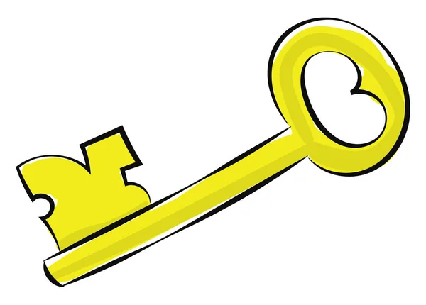 Золотой ключ игристого дома / Вектор значка ключа или цветные иллюстрации — стоковый вектор