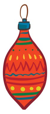 Çok renkli Noel oyuncak vektör veya renk illust Boyama