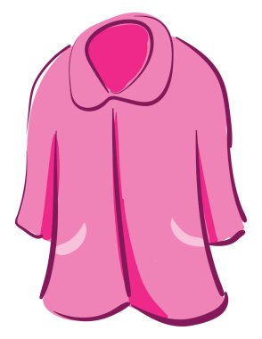 Bir vitrin pembe renkli gecelik vektör veya renk illus Clipart