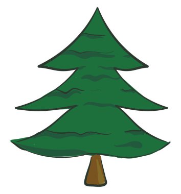 Ladin ağacı/Xmas ağacı vektörü veya renk çiziminin clipart'ı