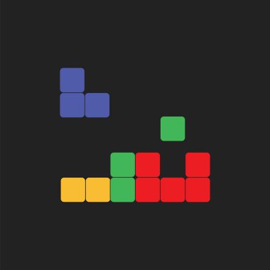 Tetris Clipart dünyanın en sevdiğim bulmaca oyunu vektör o