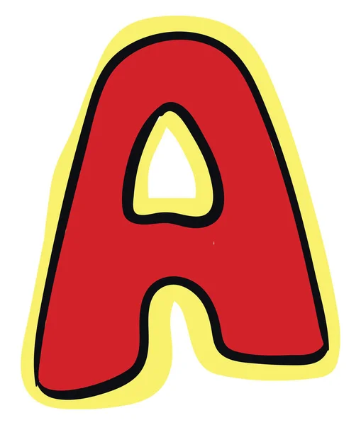 Lettera A alfabeto vettore o illustrazione a colori — Vettoriale Stock