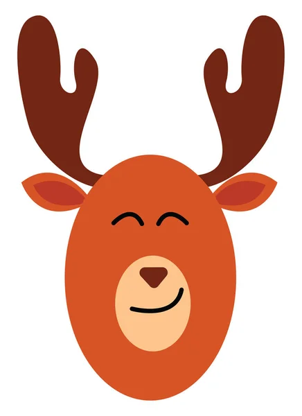 Emoji di un alce / vettore di cervi del fumetto o illustrazione a colori — Vettoriale Stock