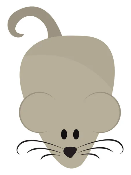 Rysunek cute little szary mysz zestaw na białym tle biały ekspresyjne — Wektor stockowy