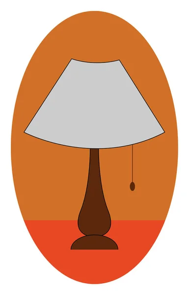 Portret van een nacht lamp metaal Beaded pull snoer schakelaar aangesloten — Stockvector