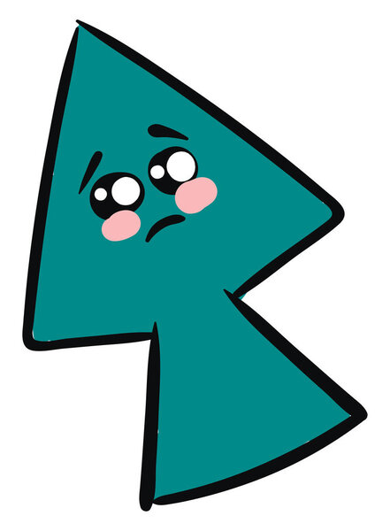 Emoji of a sad blue-colored mouse arrow click cursor mouse point