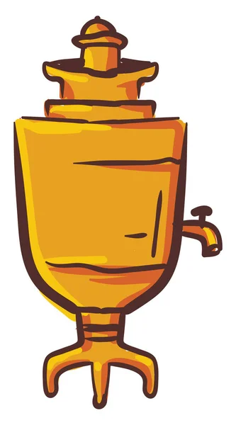 ClipArt av brun-färgade Samovar vektor eller färg illustration — Stock vektor