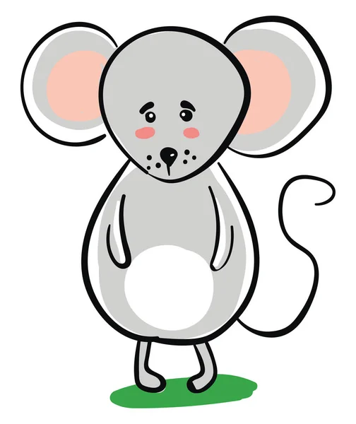 Clipart de um rato triste definido no vetor de fundo branco isolado o — Vetor de Stock