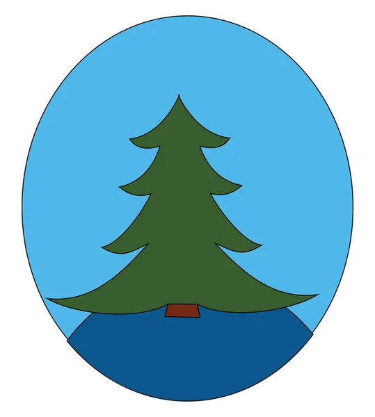 Un árbol de abeto / árbol de Navidad vector o ilustración de color — Vector de stock