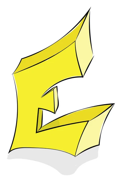 Letra E vector alfabeto o ilustración de color — Vector de stock
