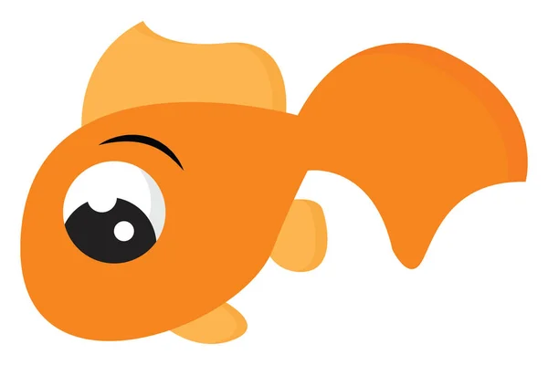Cliparts eines gelben Fisches auf isoliertem weißen Hintergrundvektor — Stockvektor