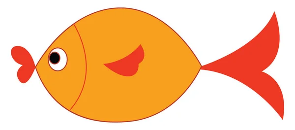 Sarı renkli balık vektörünün veya renk çiziminin küçük resmi — Stok Vektör
