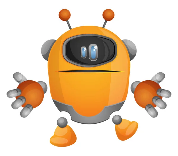 Verward cartoon robot illustratie vector op witte achtergrond — Stockvector