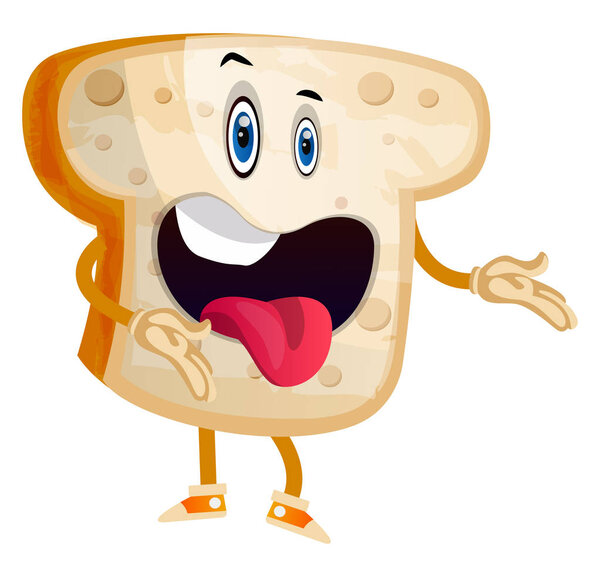 Crazy Bread illustration vector on white background