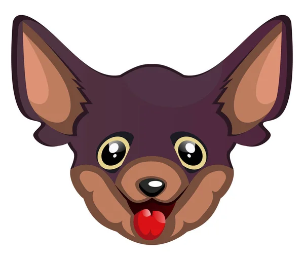 Silly Chihuahua vector de ilustración sobre fondo blanco — Vector de stock