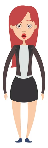 Verward vrouw illustratie vector op witte achtergrond — Stockvector