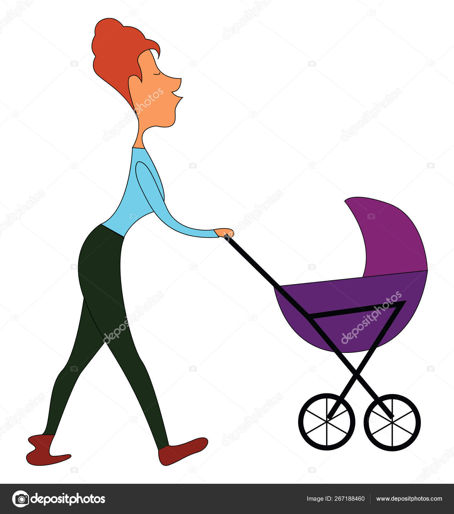 Clipart D Une Belle Maman Poussant La Poussette Portant Son B Image Vectorielle Par Morphart C Illustration Clipart D Une Belle Maman Poussant La Poussette Portant Son B Image Vectorielle Par Morphart C Illustration