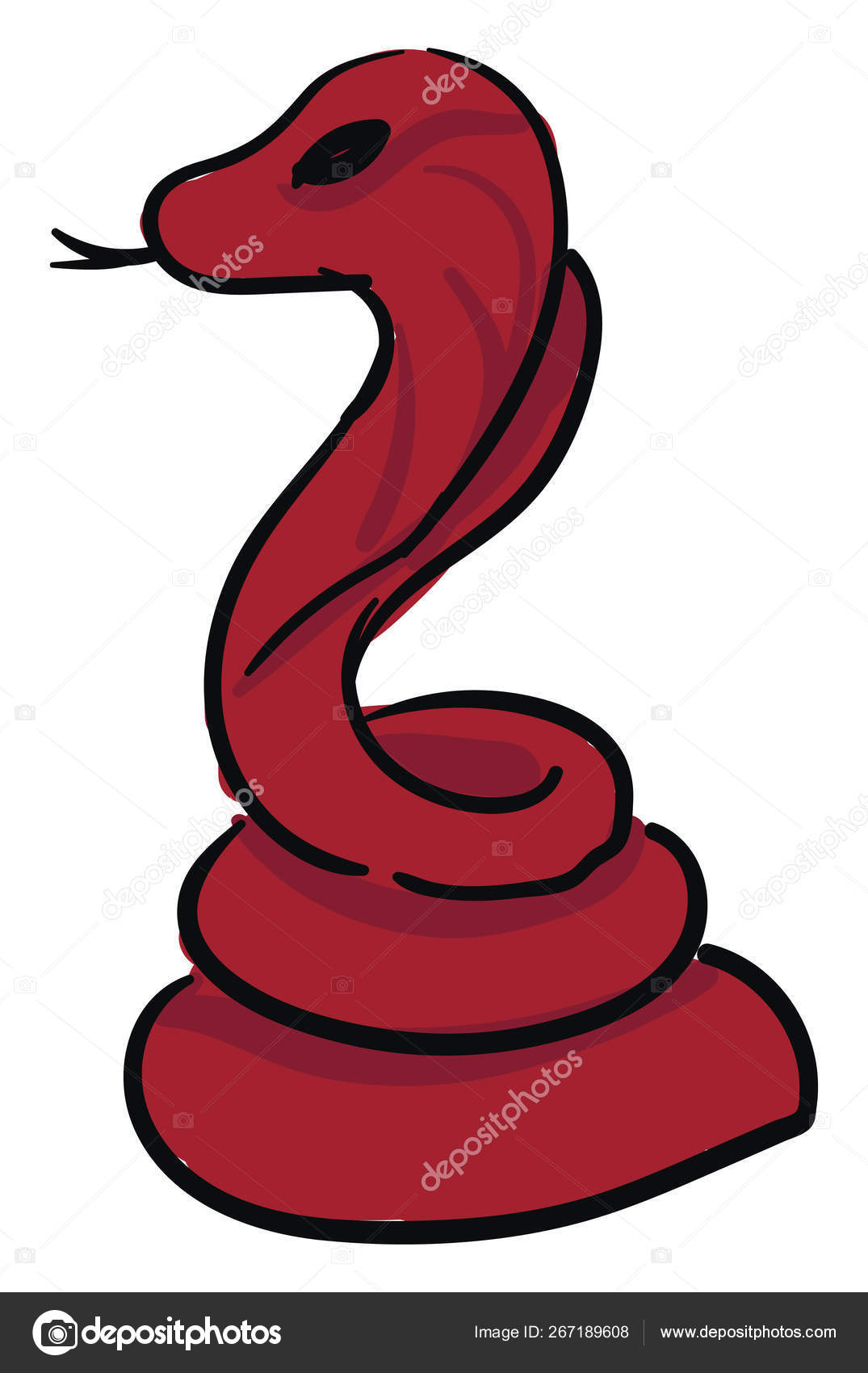 Cobra Clipart Cobra Dos Desenhos Animados Com A Língua Aberta