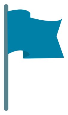 Bayrak el çizilmiş tasarım, illüstrasyon, beyaz arka plan üzerinde vektör