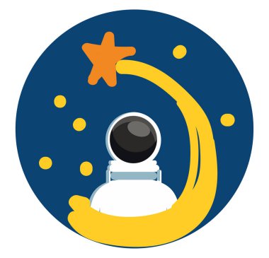 Uzay el çizilmiş tasarım, illüstrasyon, beyaz backgroun vektör