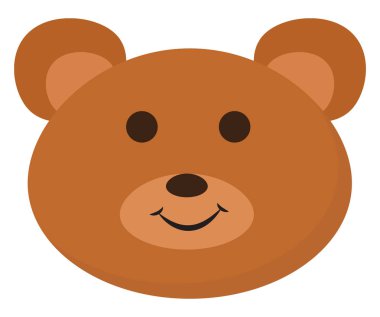 Gülümseyen bebek ayı, vektör veya renk illüstrasyon