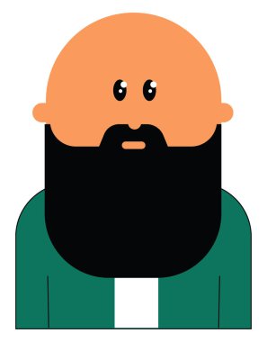 Kel bir adam , vektör veya renk illüstrasyon