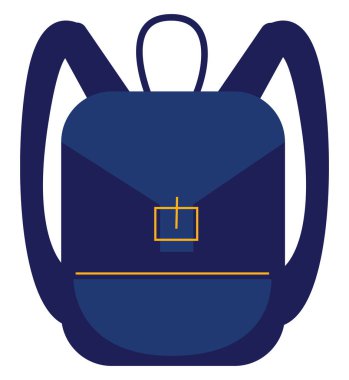 Lacivert çanta, vektör veya renk illüstrasyon