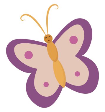 Renkli kelebek, vektör veya renk illüstrasyonu