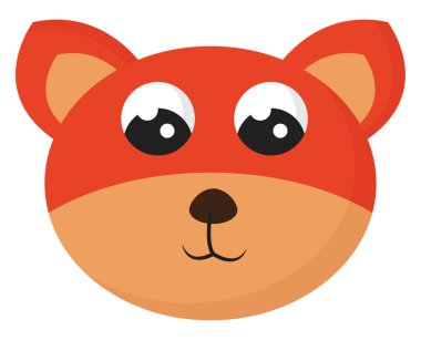 Sevimli küçük tilki , vektör veya renk illüstrasyon