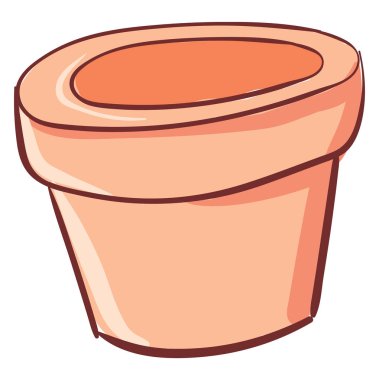 Bir pot, vektör veya renk çizimi çizimi