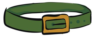 Yeşil köpek tasması , vektör veya renk illüstrasyon