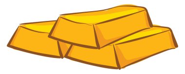 Altın çubuk, vektör veya renk illüstrasyon