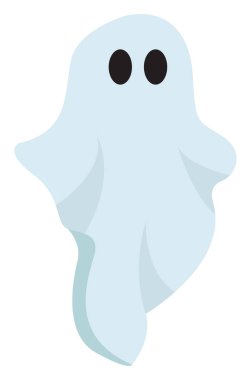 Siyah gözlü hayalet , vektör veya renk illüstrasyon