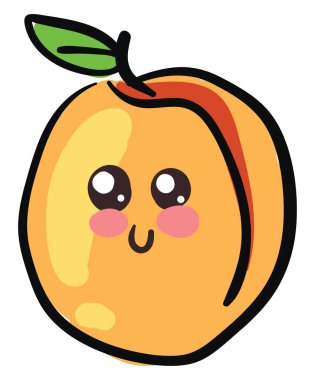 Mutlu kayısı , vektör veya renk illüstrasyon