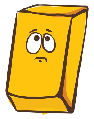 Altın, vektör veya renk illüstrasyon üzücü bir parça Emoji