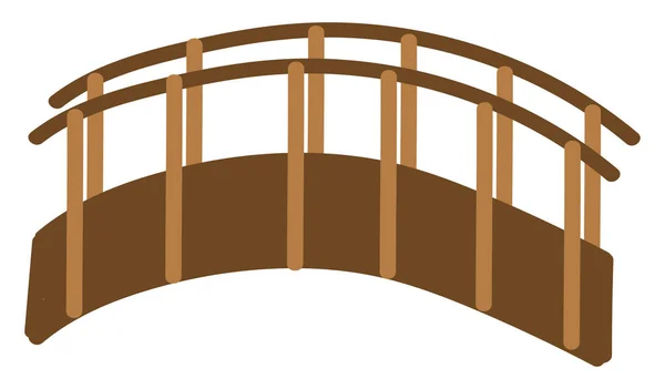 Brücke handgezeichnetes Design, Illustration, Vektor auf weißem Hintergrund — Stockvektor
