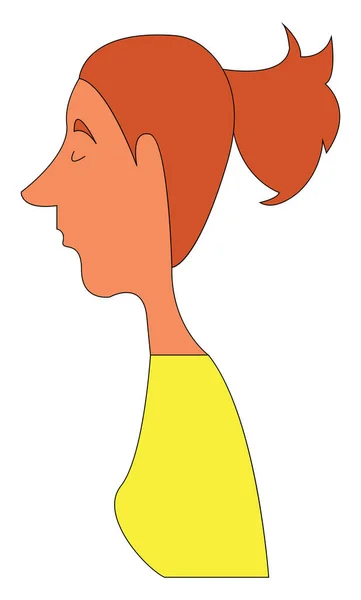 Žena ručně kreslený design, ilustrace, vektor na bílém pozadí — Stockový vektor