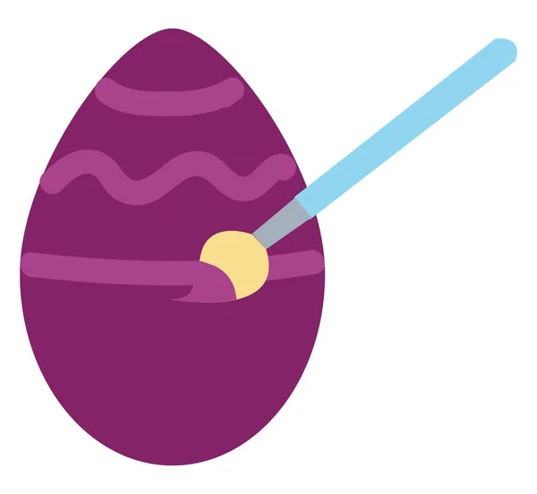 Easter Egg schilderij hand getekende ontwerp, illustratie, vector op w — Stockvector