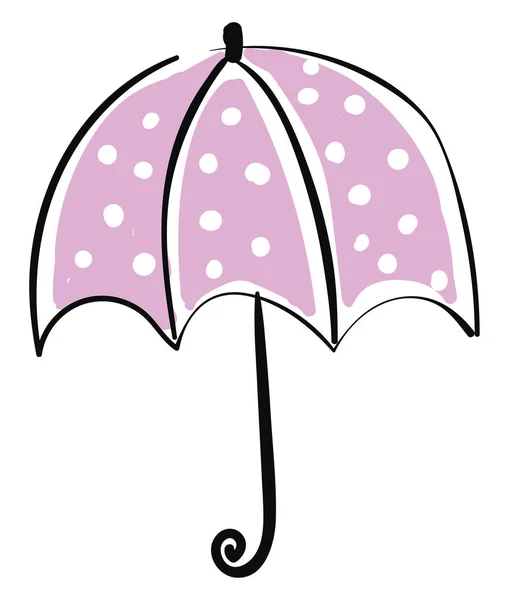 Návrh kreslené ruky v deštníku, ilustrace, vektor na bílé působivý — Stockový vektor