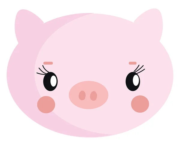 Cute pig hand drawn design, illustration, vector on white backgr — Stock Vector