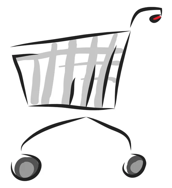 Trolley desenho desenhado à mão, ilustração, vetor no backgro branco — Vetor de Stock