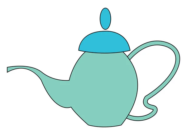 Teapot hand drawn design, illustration, vector on white backgrou — Stock Vector