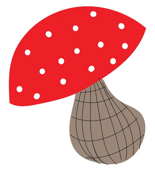 Mushroom hand drawn design, illustration, vector on white backgr — Stock Vector